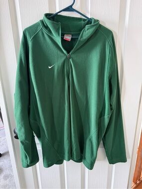 Nike Dark Green Quarter-Zip Fleece with White Swoosh